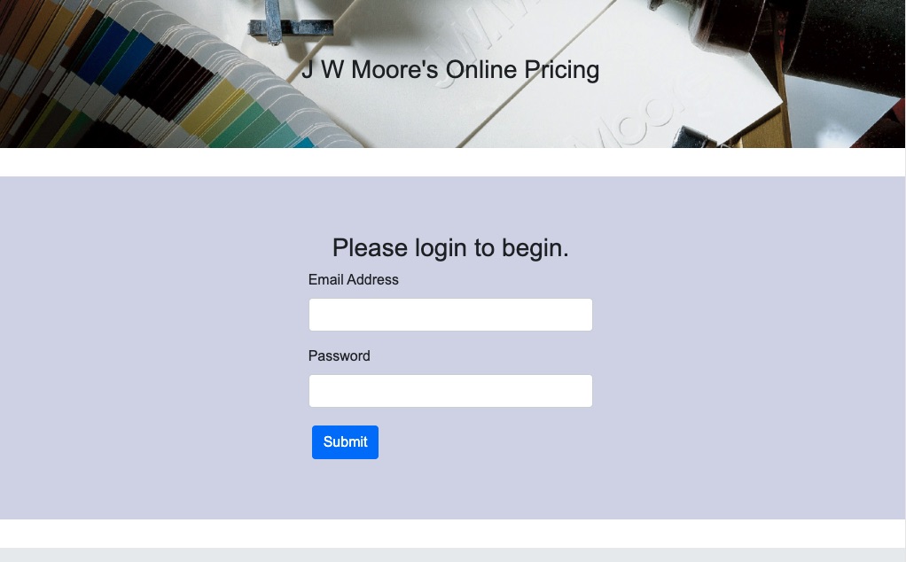 J W Moore's Online Pricing