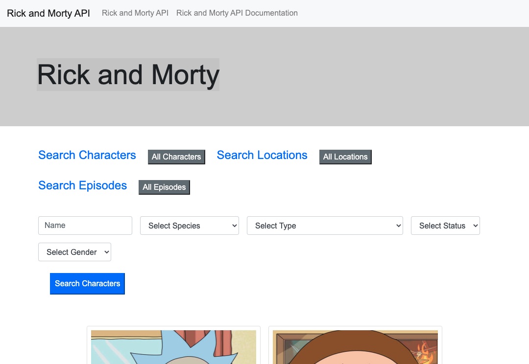 Rick and Morty API